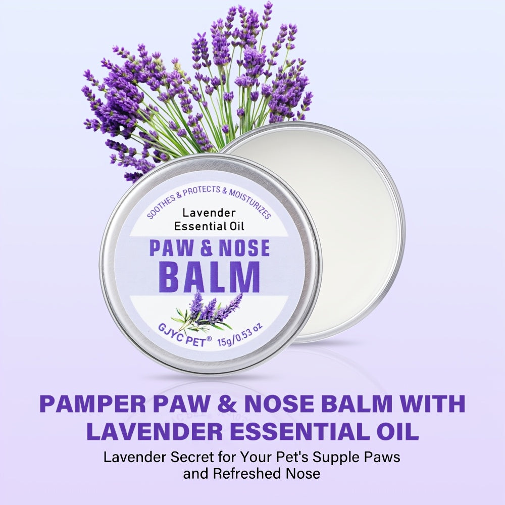 Pet Pampering, Lavender Scented Dog Paw & Nose Balm - Moisturizing Care, Enhances Cleanliness, Fresh Breath, Softens Elbows, Pet Grooming Essential, Dog Grooming