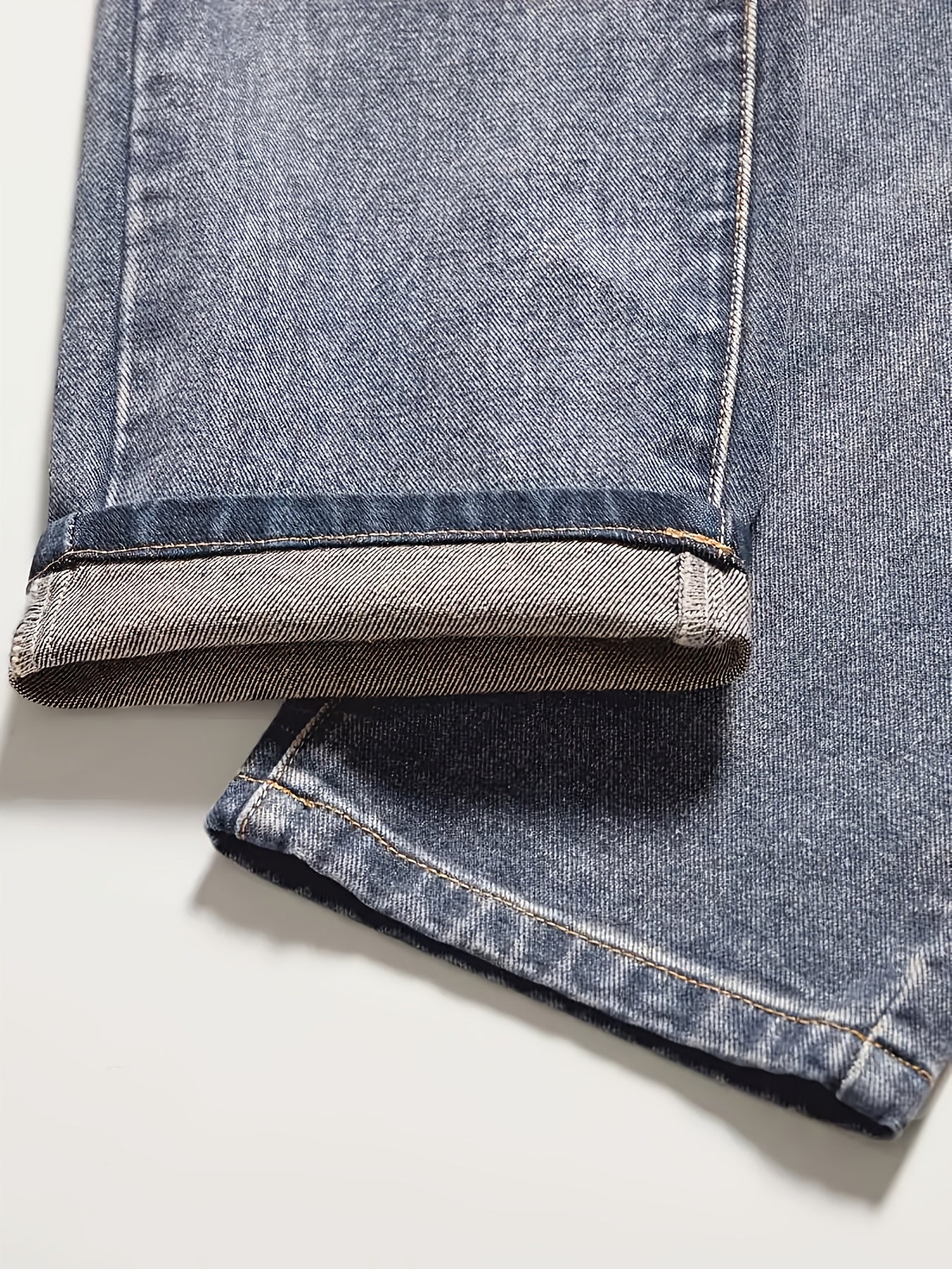 HME Men's Slim Fit Jeans - Stretch Denim Pants with Vintage Washed Look, Mid-Rise Waistband, Machine Washable All-Season Streetwear for Urban Fashion & Everyday Outfits - Non-See-Through Casual Jeans, Versatile Wardrobe Stapl