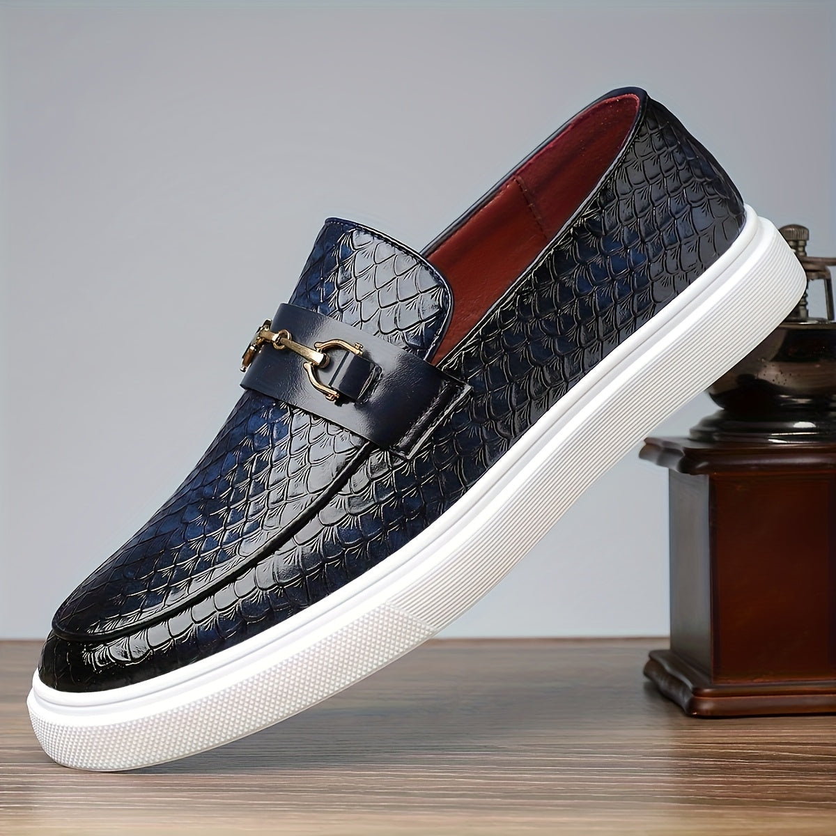 26053 Men's Business Casual Slip-On Shoes with Smooth Finish, Soft Insole, Perfect as a Gift