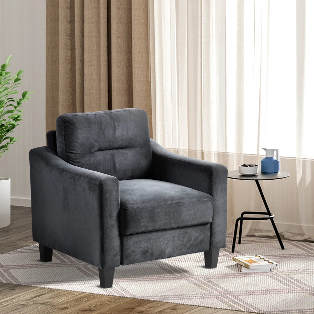 Modern Comfortable Sectional Couch, Flannelette Fabrics Velvet Sofas for Living Room, Bedroom, Office
