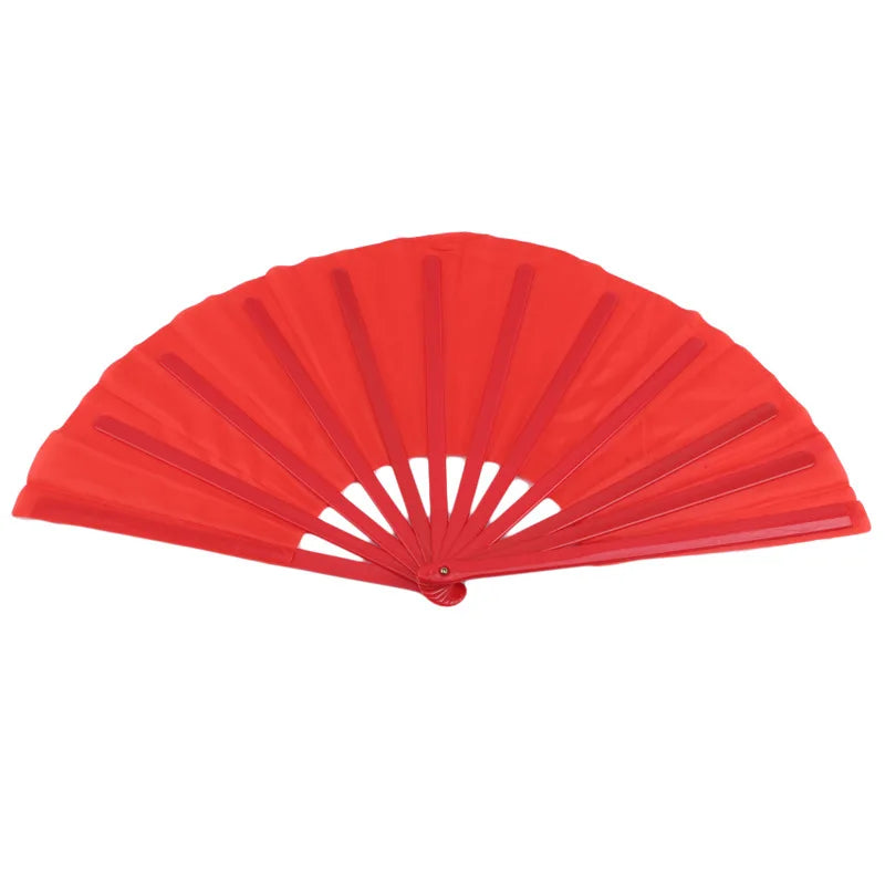 Large Kung Fu Sound Fan Plastic Bone Martial Arts Performance Elegant Hand Folding Stage Fan Opera Magic Props Summer Cool Fans