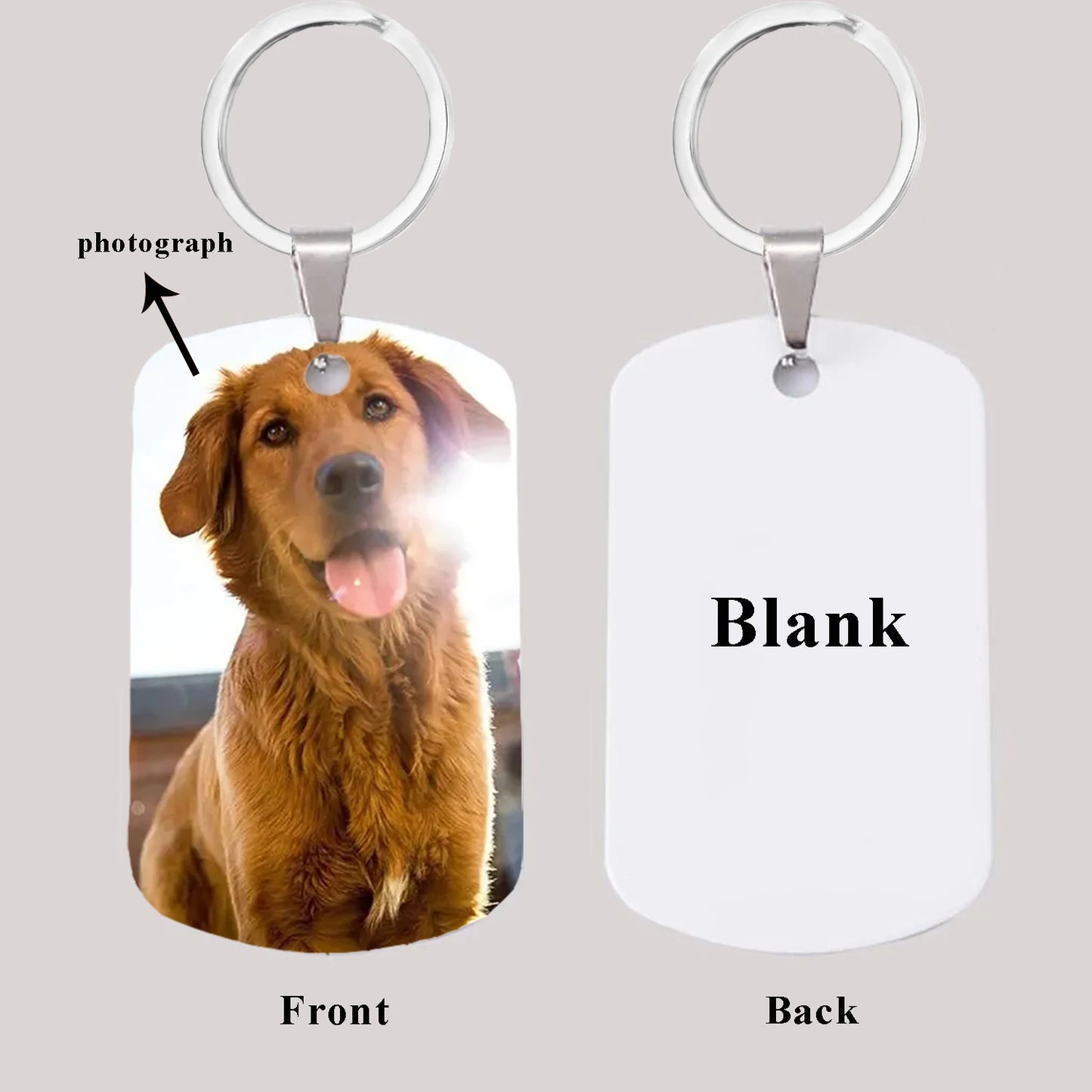 Personalized Necklace Keychain Custom Photo Pictures Text Name Pendant for Family Couple Anniversary Gifts