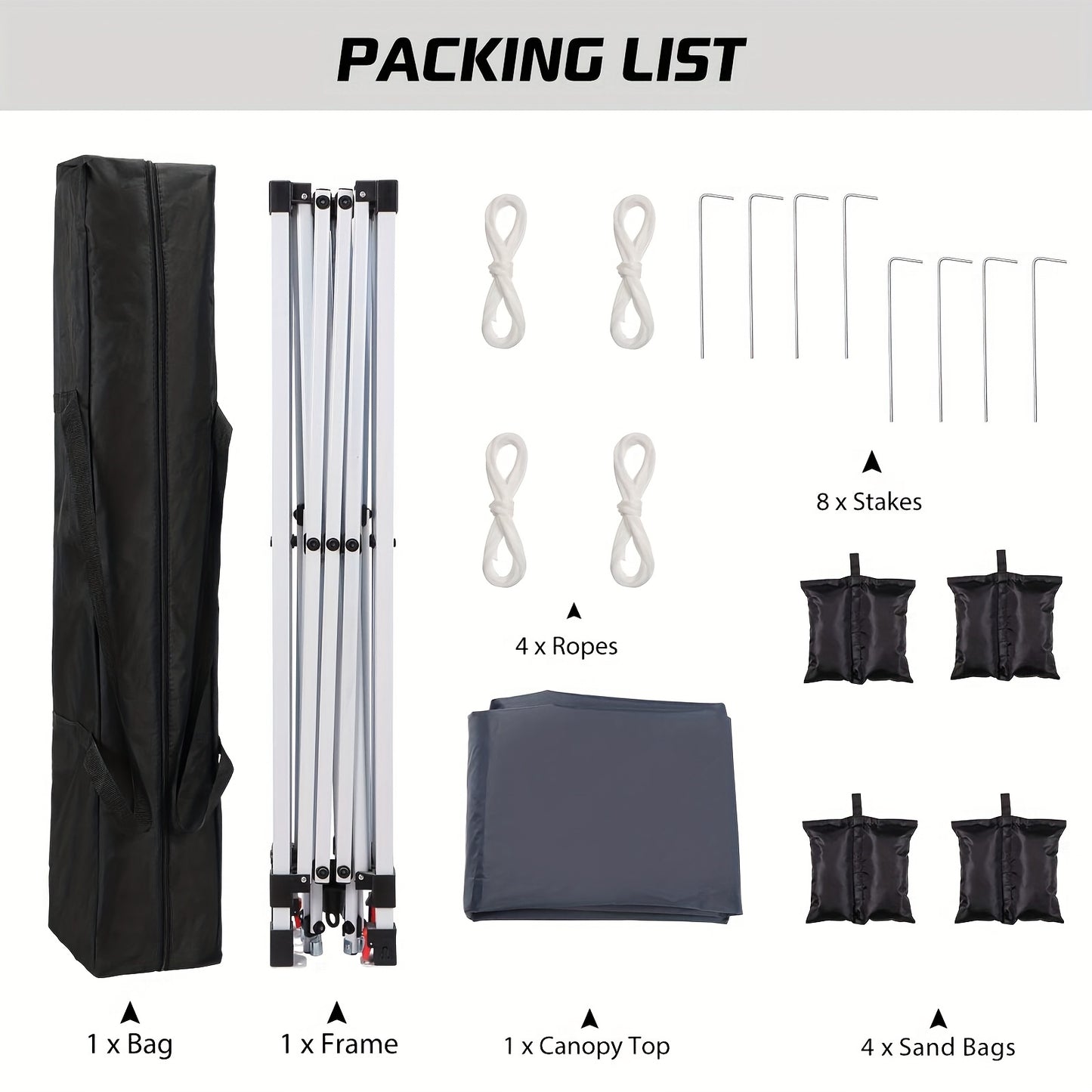 10x10 Canopy Tent - One-Push Pop-Up Design