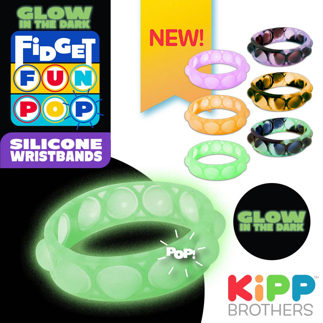 Glow in The Dark Fidget Pop Bracelet Assortment