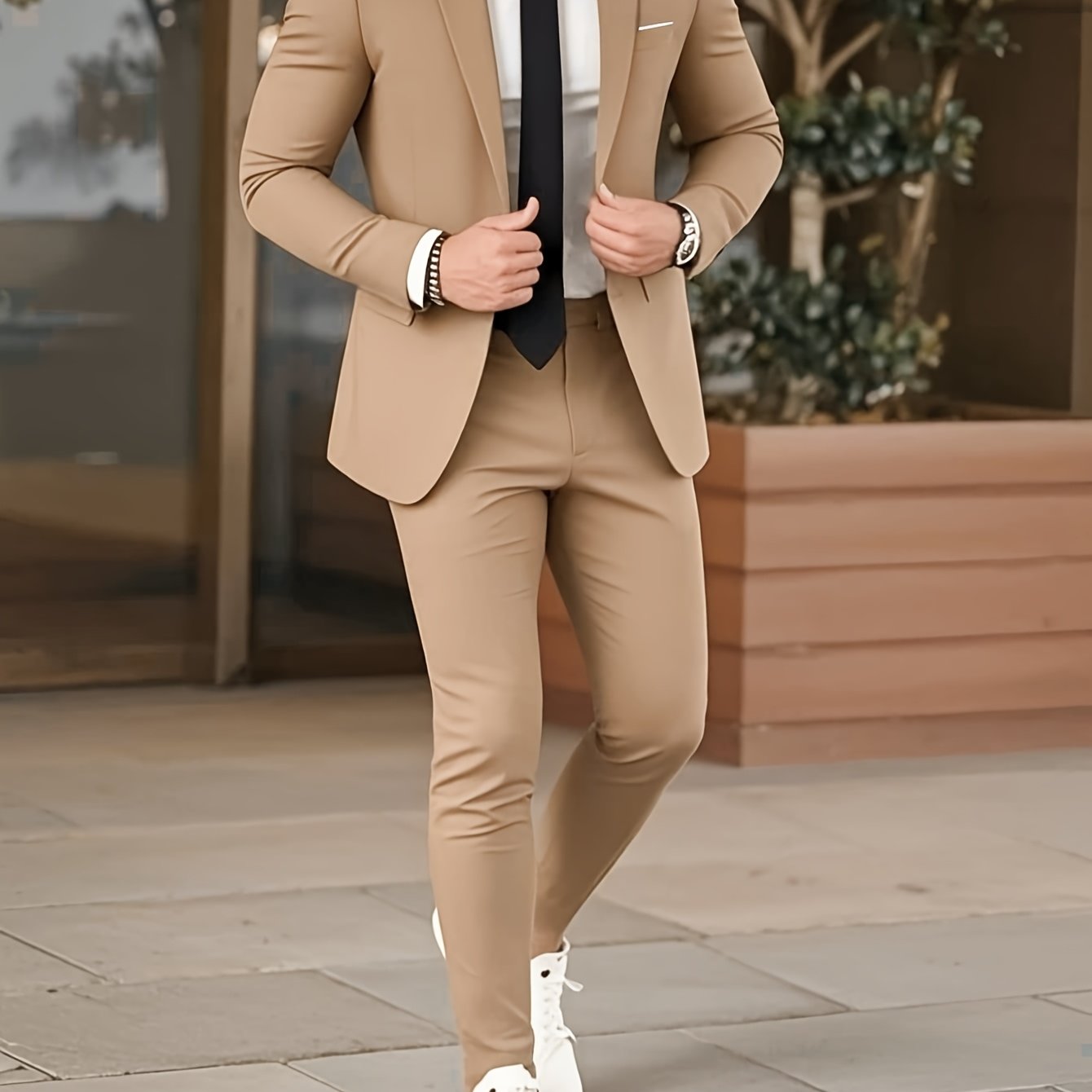 Men'S Premium New Two-Piece Suit Set, Stylish for Weddings, Parties, Graduation Ceremonies, And Business Gatherings.