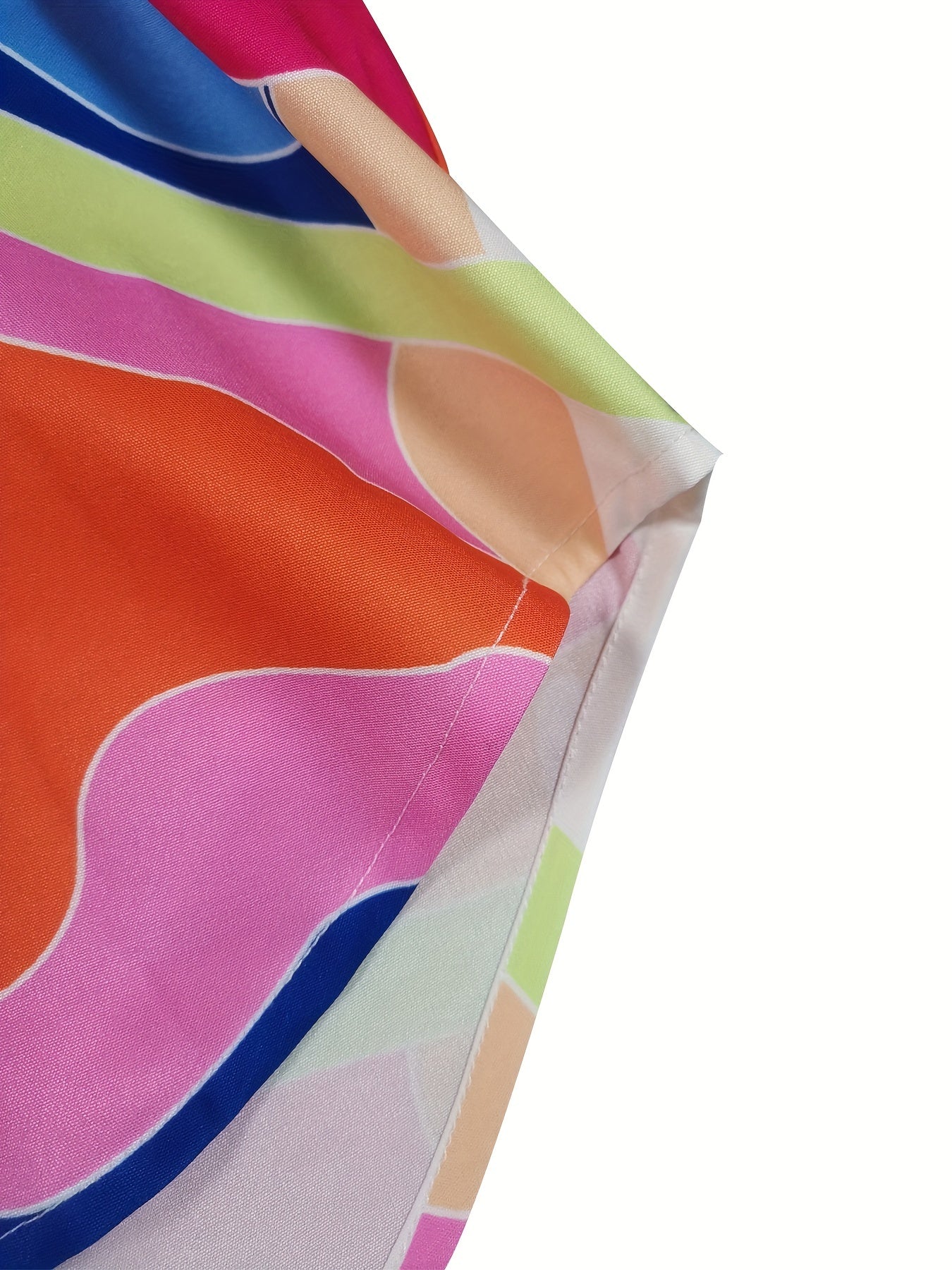 Casual Long Sleeve Abstract Print Button Front Shirt, Women's Collar Clothing