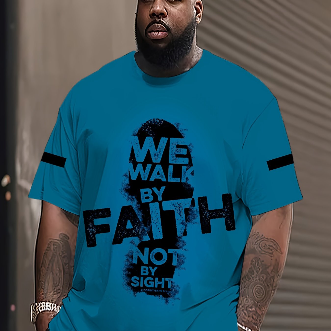 We Act on Faith Not Sight 4 Full Body Print 3D Men's and Women's T-shirts, Sports T-shirts, Faith Shirts, PLUS SIZE