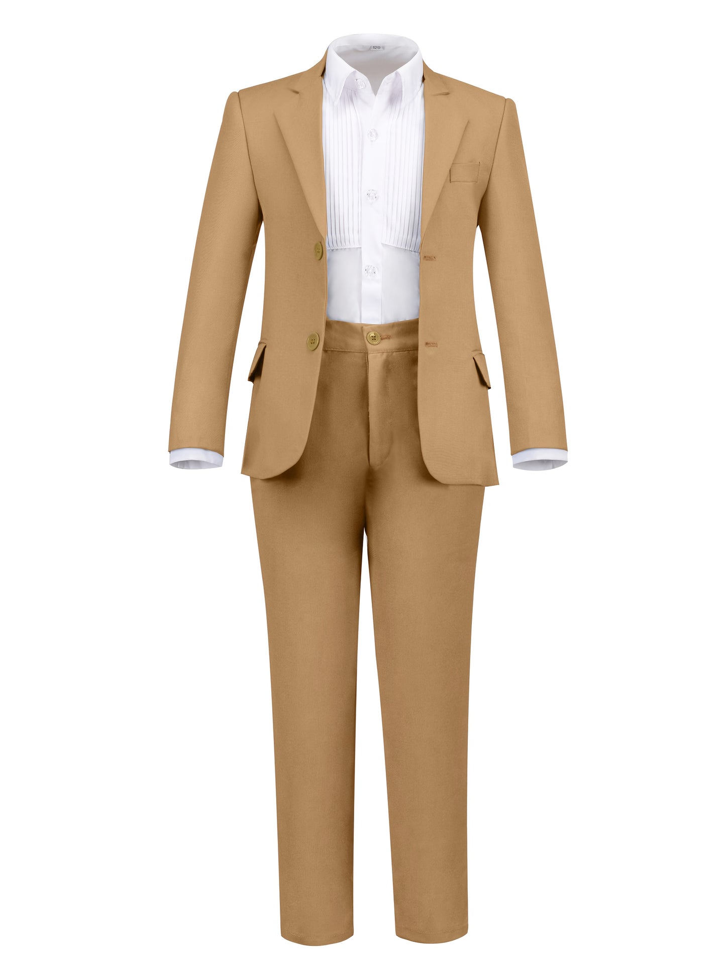 Boys Suit Two Piece Set Formal Banquet Graduation Evening Party Performance School Uniform Birthday Party Wedding Teens Dress for Boy Kids Tuxedo Jacket Blazer Pants Suit Size 2-16Y Back to School Season