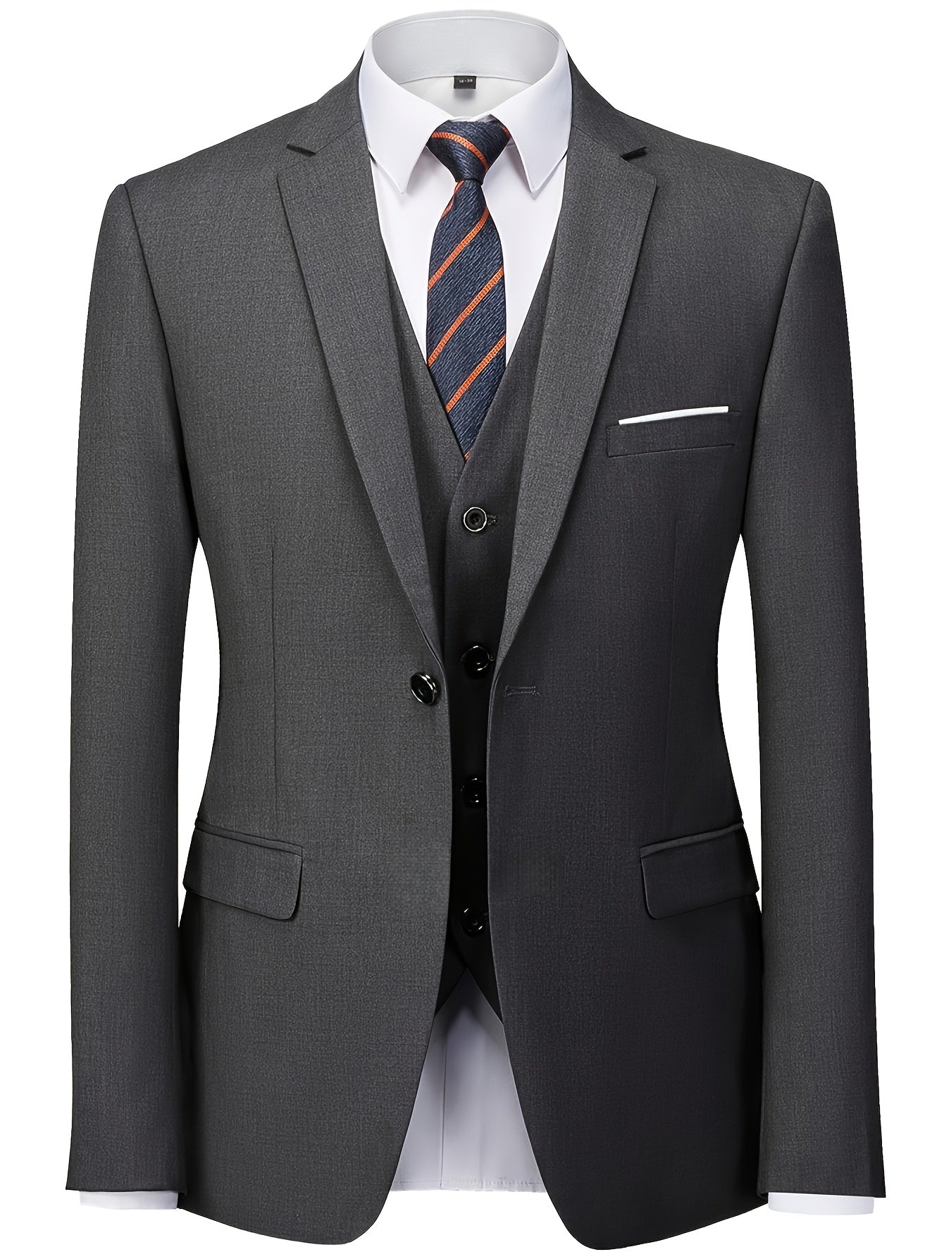 Men'S Formal Suit Two-Piece Set, Single Button Blazer and Pants, Suitable for Interviews, Business Professional Occasions, and Daily Casual Parties