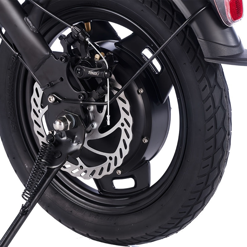 14 Inch Foldable Adult Electric Bicycle, Clearance Dealership, 500w Motor, Maximum Speed Of 20 MPH, 48V 10.4Ah Lithium Battery, 14 Inch Tires, Portable Folding Design, Outdoor Cycling Exercise, Urban Commuting Travel, Detacha