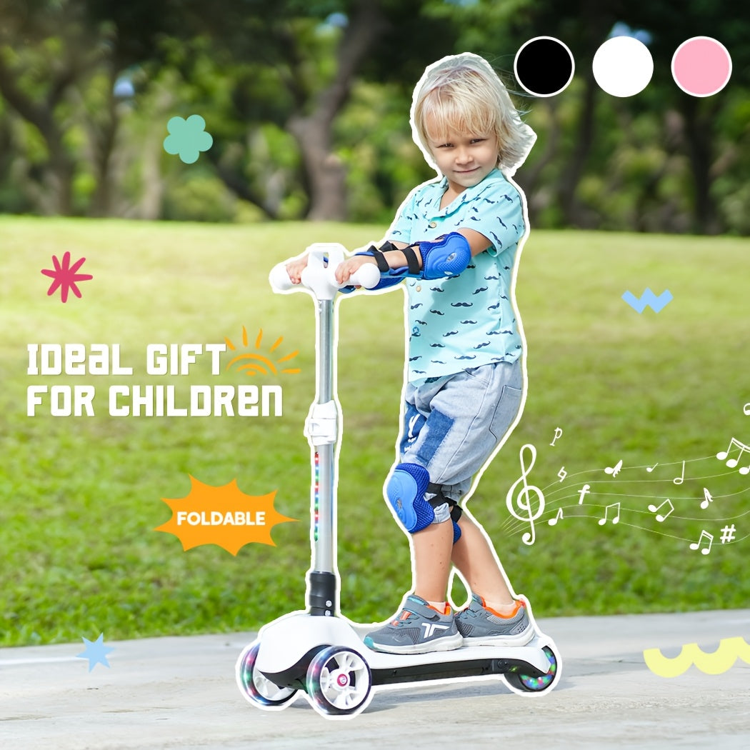Best Seller- IK2 Electric Scooter for Youngsters 3-8, 70W Folding & 8KM/H Top E-Scooter, 30-60 Mins Ride Time, Colorful Glowing Wheels, Adjustable Height, 2025 New EScooter Gifts for Boys Girls