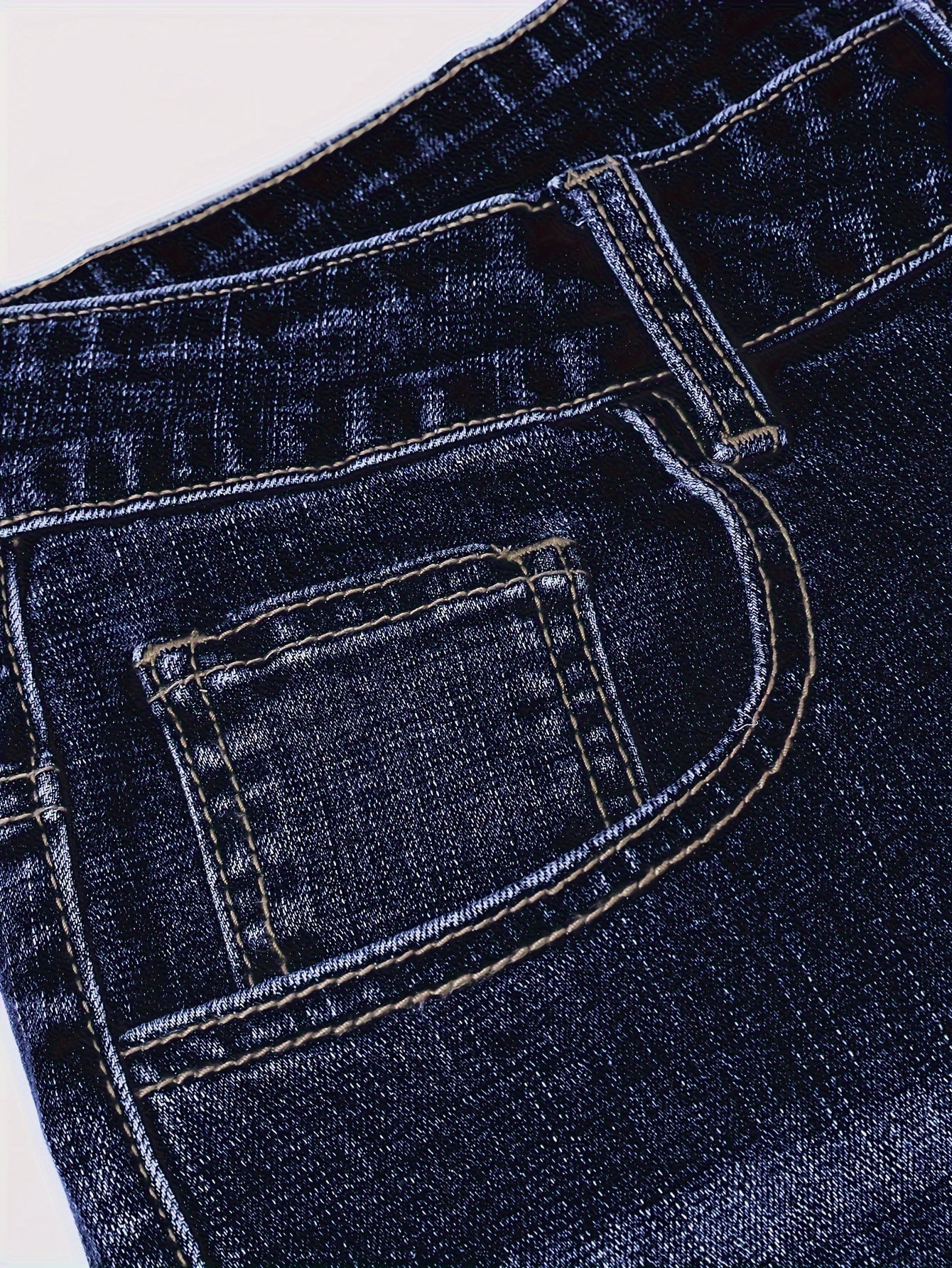 Men'S Slim Fit Stretch Jeans - Black, Slimming Denim Pants with Raw Hem & Button Detail, Versatile for All Seasons, Everyday Basics, Versatile Jeans | Distressed Denim | Rugged Denim Fabri