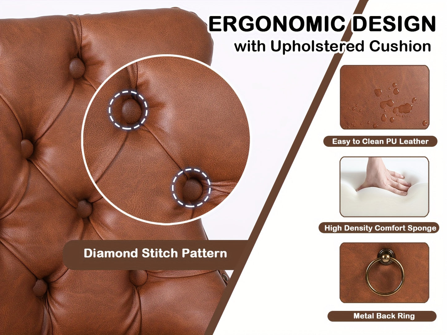 [Modern Bar Stool] 2/3/4pcs Set Modern Bar Stool - Performance Fabric Island Height for Home Kitchen