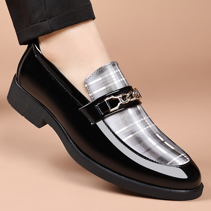 Men'S Large Formal & Casual Shoes - Glossy White - European & American Style Pointed Toe Dress Shoes with - Cushioned Insole - All-Season Business, Office, Wedding, Everyday - Durable Synthetic Cover Upper - Compatible with M