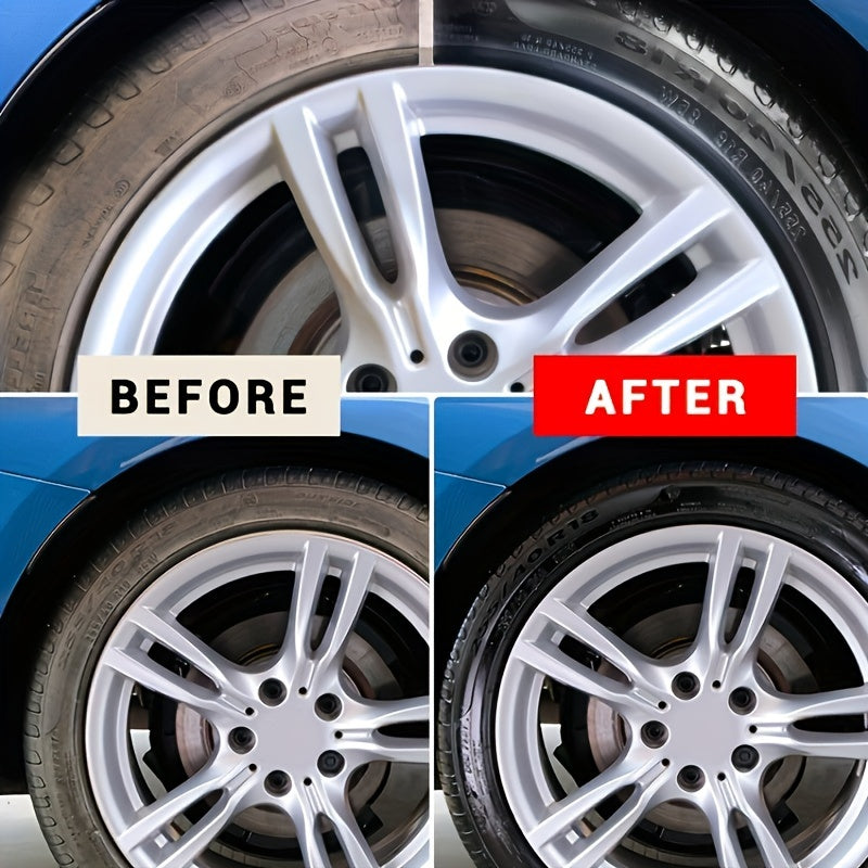 Premium Car Tire Shine Wax - Durable Protection & Gloss Enhancer for Plastic Parts, Long-Lasting Maintenance Coating, Anti-aging, Tire Protection