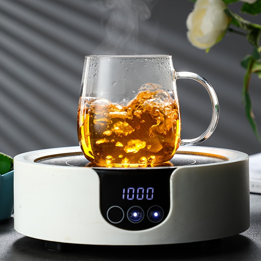 LDQ 1pc Infusion Mugs Glass Tea Cup with Infuser and Lid, High Borosilicate Glass Tea Cup for Loose Leaf Tea, Blooming Tea, Tea Bag Perfect for Christmas, Halloween, Thanksgiving, Tea Mug, Lidded Tea Mug, Stylish Infuser Mug,
