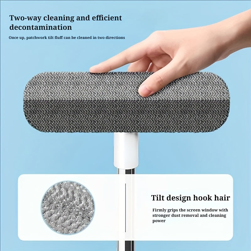 [Magical Window Cleaning Brush] Extendable Magical Window Cleaning Brush, Reusable Pet Hair Removal Tool | Screen Cleaning Brush, Home Door and Window Cleaning Supplies, Halloween/Christmas Gifts
