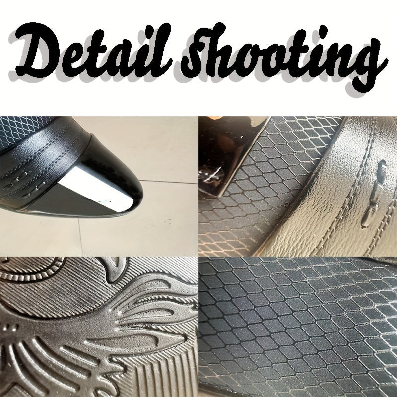 Men's Formal & Casual Dress Shoes - Slip-On Closure, Sharp Pointed Toe - Brown Business Wedding Shoes - All-Season Formal & Everyday Use - Plus-Size Available, Office Footwear, Sleek Design, Durable Rubber Sole, Versatile Foo