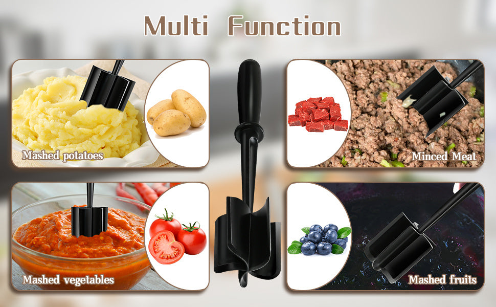 [Manual Meat Shredder] PANCERKA Manual Meat Shredder & Pulverizer | Heat-Resistant Polypropylene, Non-Stick Surface, Ergonomic Handle, Dual Interchangeable Blades for Beef, Turkey, BBQ, Stovetop Use, Kitchen Gadgets, Durable