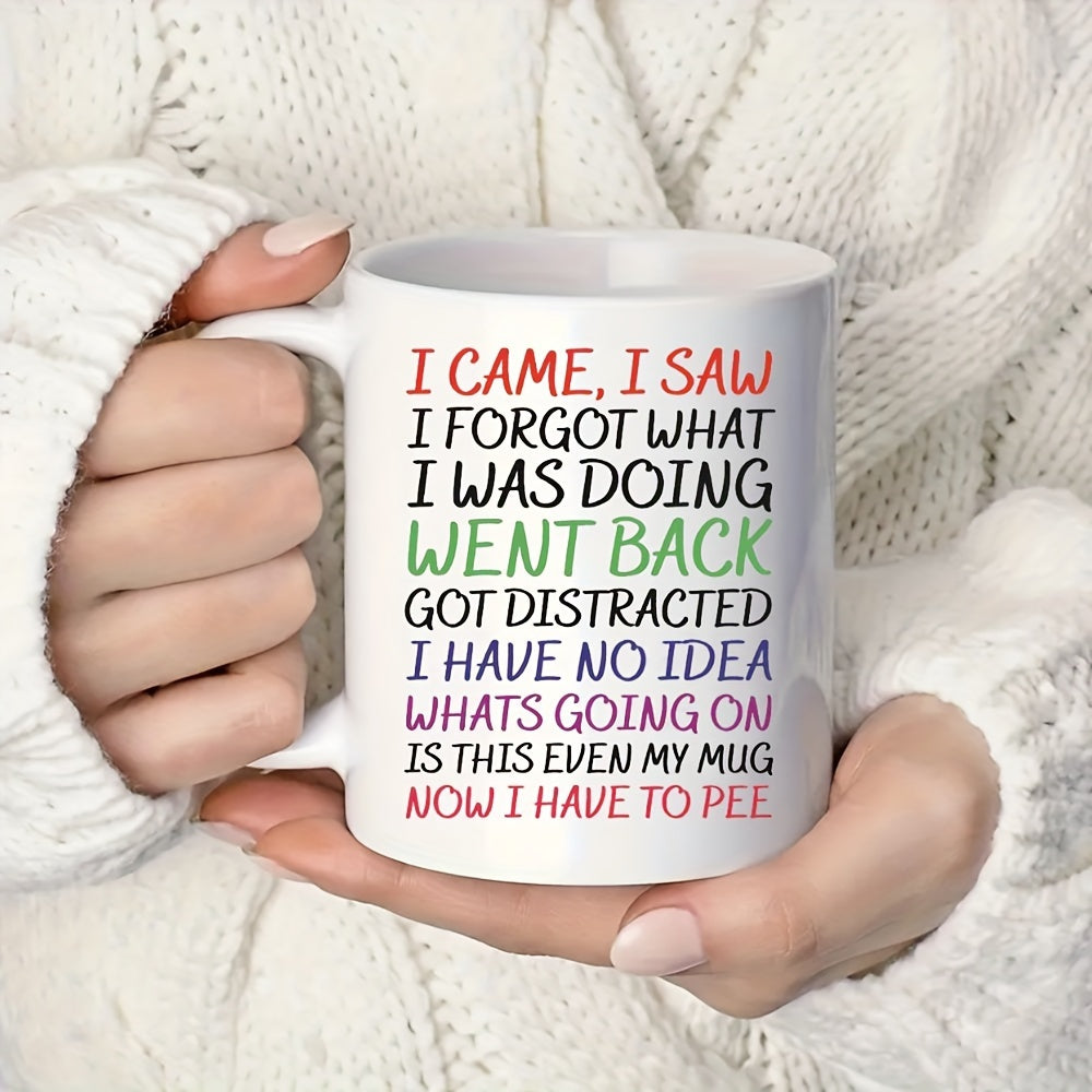 1 Fun 11 Oz Ceramic Coffee Mug with Humorous Quotes - Unique Inspirational Gifts for Men And Women - Perfect for Offices, Parties, Valentine's Day, Birthdays, Christmas And Novelty Gift Ideas, Coffee Bar Accessories