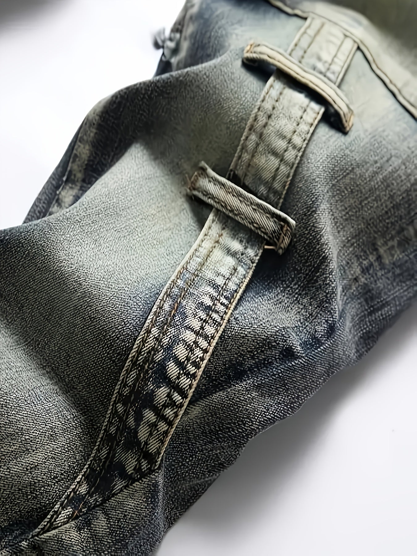 HME Men's Jeans - Mid-Waist Elastic Slim Straight Leg, Heavy-Duty Workwear Pants with Zipper Closure, Stretch Denim Trousers for Streetwear, Casual & Formal Outfits - All-Season Men's Pants, Versatile Clothing, Rugged Look, D