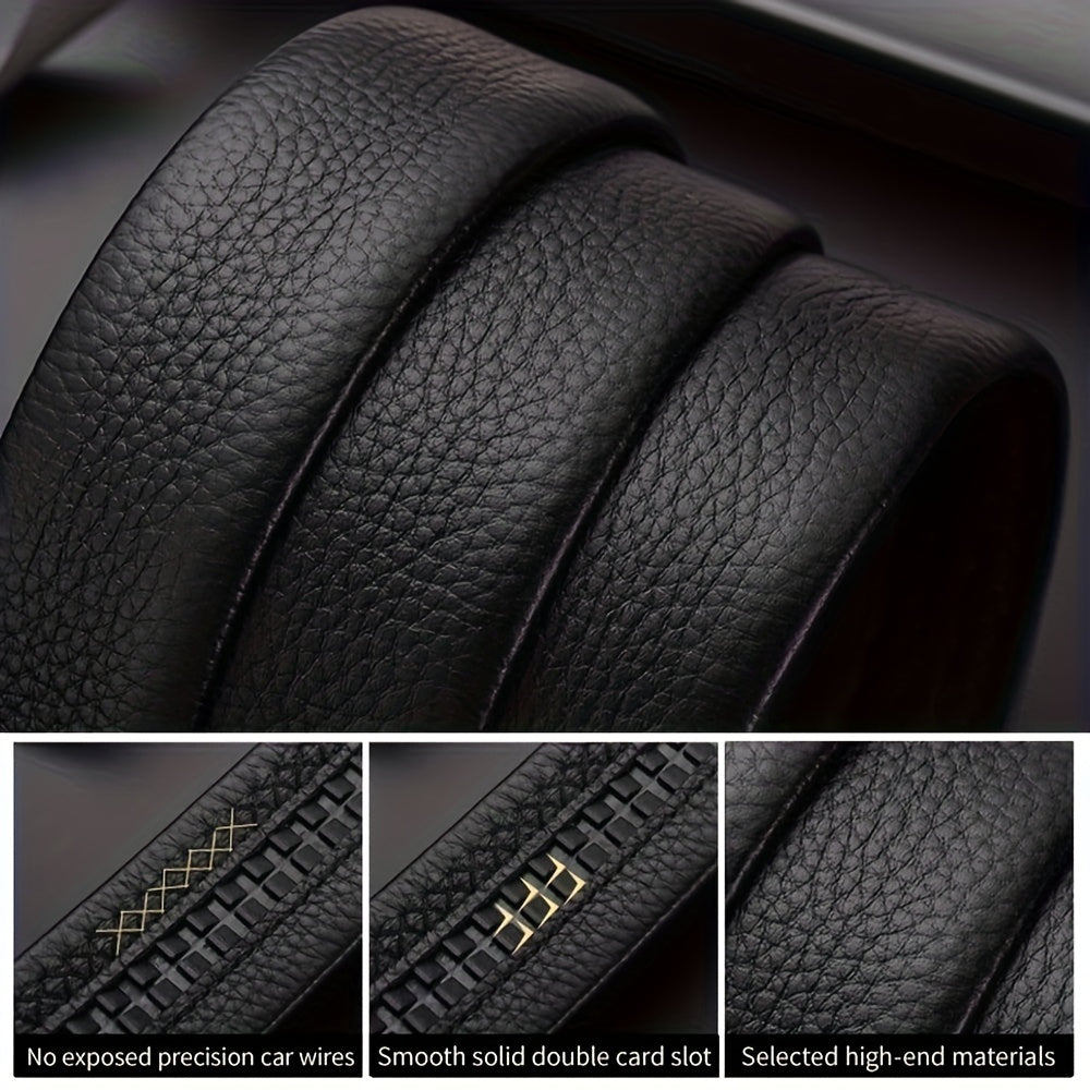 Personalized Customized Belt Engraving Text, Men'S Automatic Buckle Belt Texture Design, Customized Valentine'S Day Gifts For Boyfriends, Gifts For Fathers, Valentine'S Day Gifts, Halloween Gifts, Birthday Gift Customization,