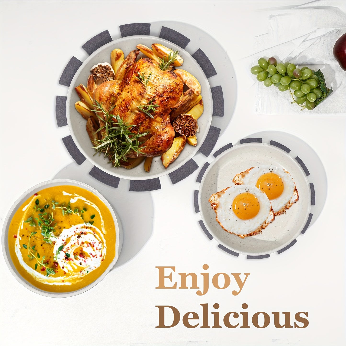 15 Pcs Pots and Pans Set, Non Stick Kitchen Cookware Set, Detachable Handle Nonstick Induction Cookware Cooking Sets with Removable Handle, Cookware Set, White