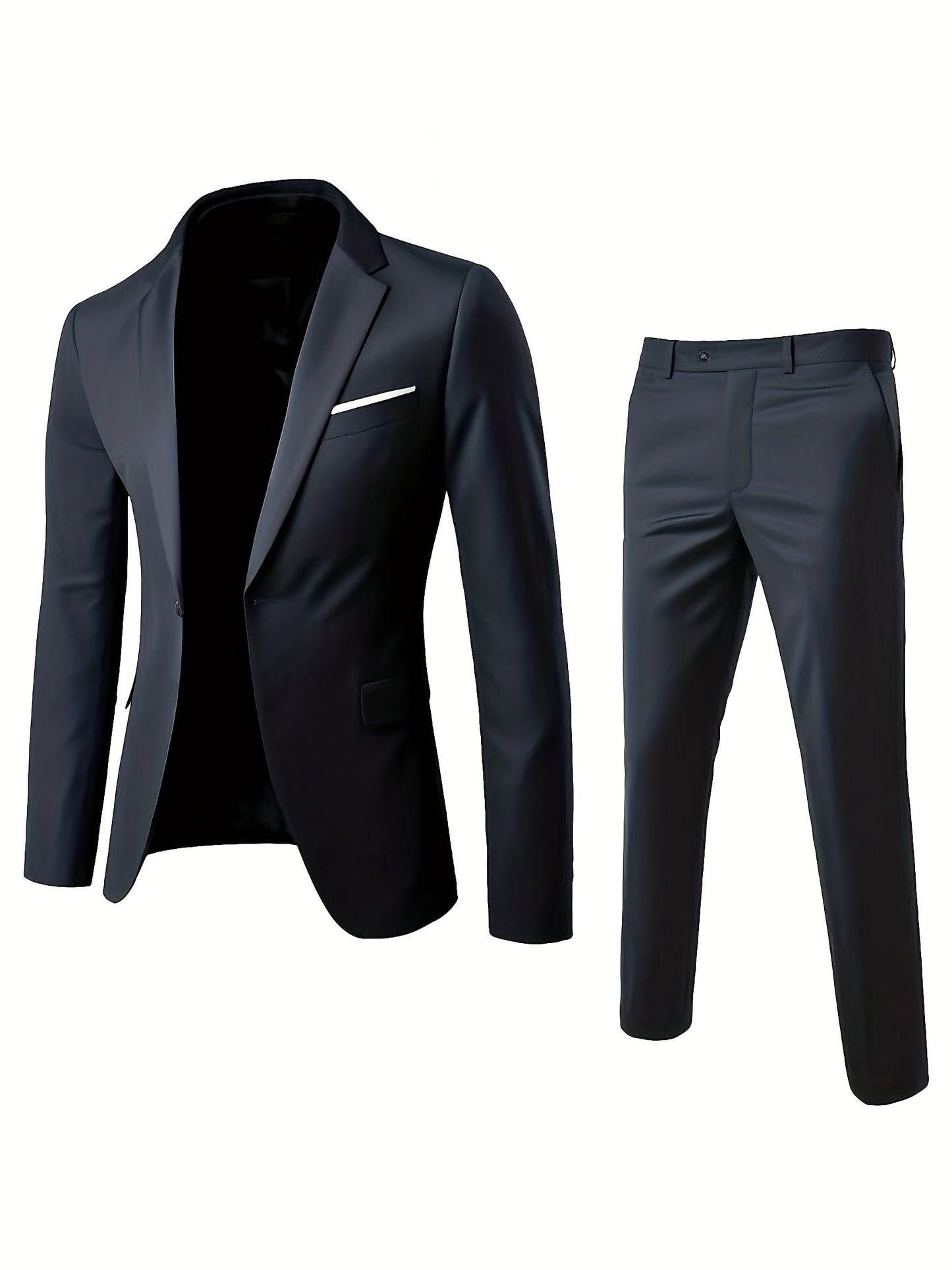 Men'S Premium New Two-Piece Suit Set, Stylish for Weddings, Parties, Graduation Ceremonies, And Business Gatherings.