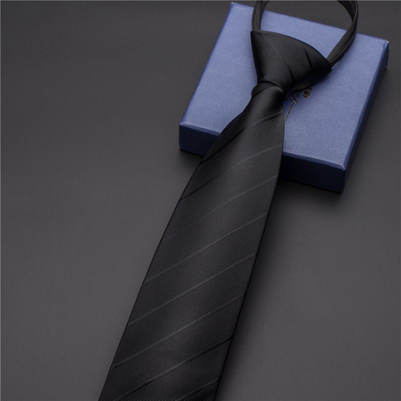 Men's Classic Striped No-Necktie with Lazy Zipper - Linen/Nylon Blend, Multi-Color Options for Business, Weddings & Gifts - Versatile Formal & Casual Accessory