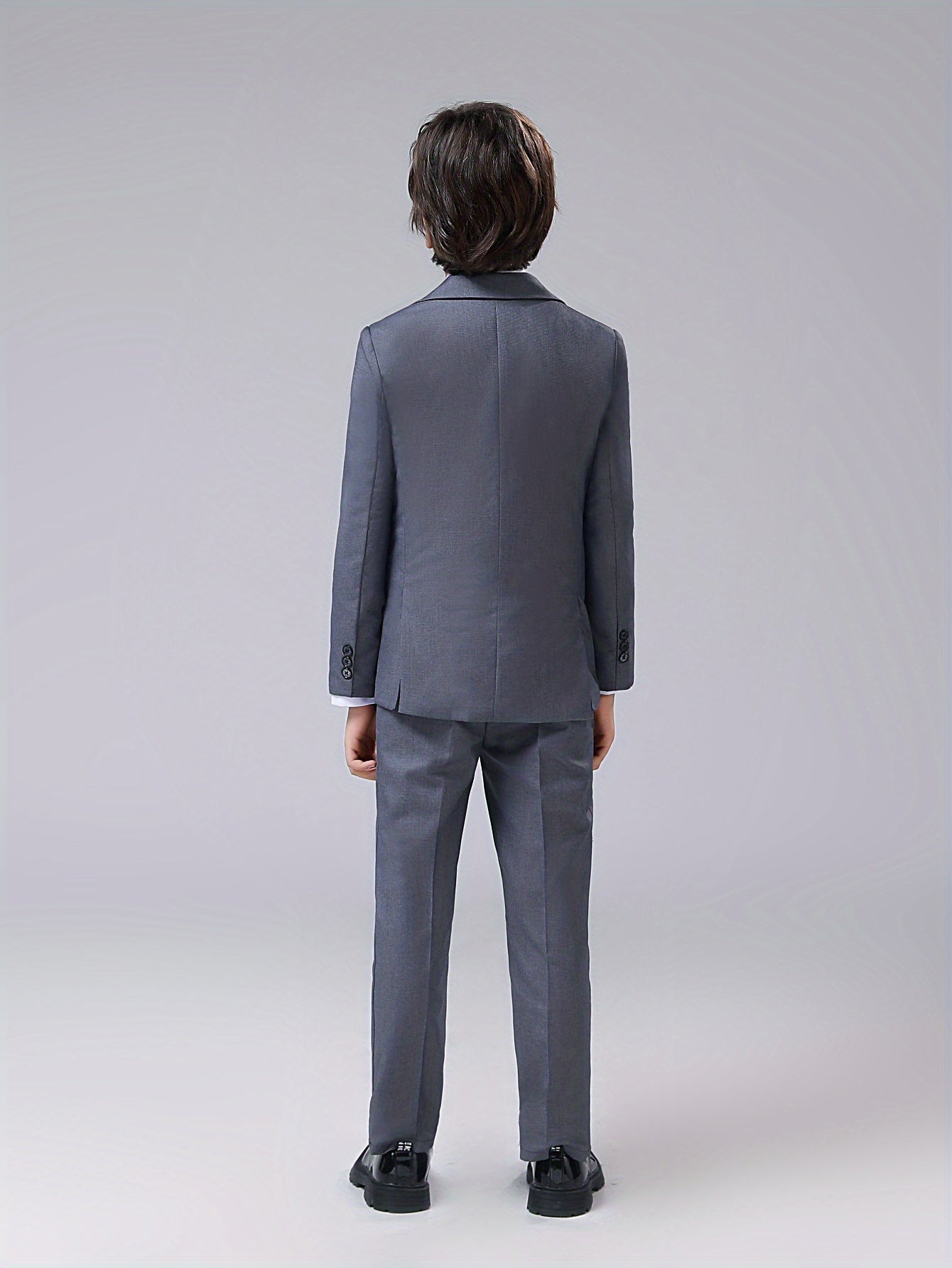 Back to School Season Boy's Formal Suit Set Slim Fit Blazer & Shirt & Pants & Vest & Tie 5pcs Set for Wedding Ring Bearer Birthday Party Speech Prom Dress Youngsters Tuexdo Outfits Black Wine Red Dark Gray, Ring Bearer Attire