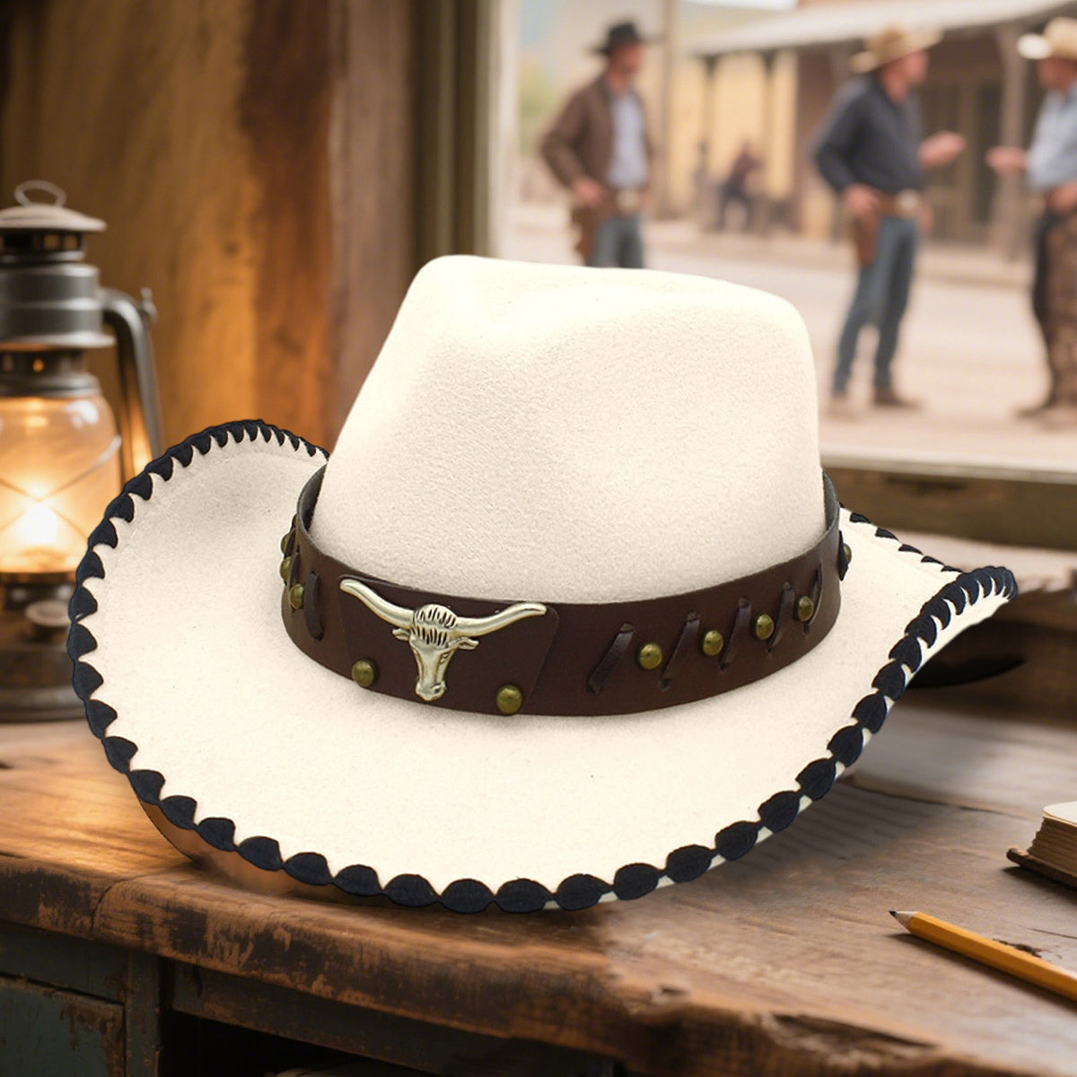 Fashion Cowboy Hat for Music Festival Adult Unisex Party Cowgirl Hat Large Travel Caps Halloween Costume Headwear