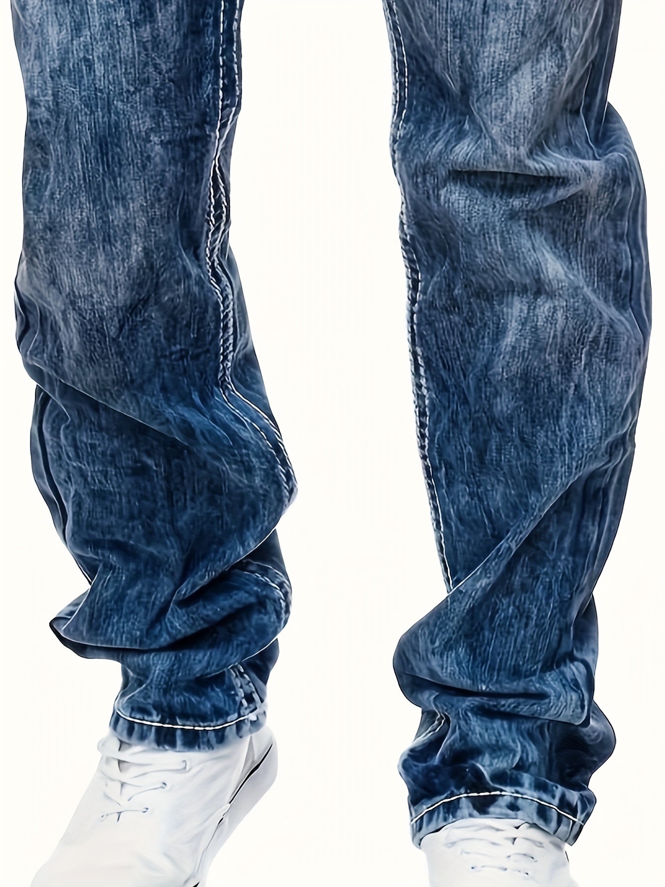 Men's High Quality Straight Leg Jeans - Perfect For Daily Commutes And Casual Outings