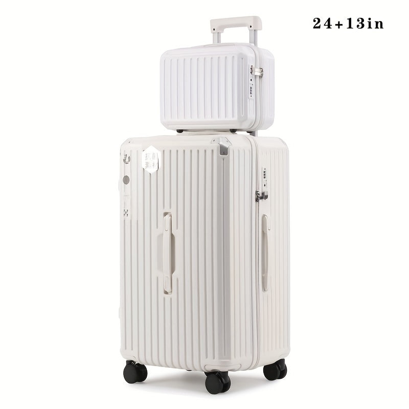 Large Capacity And Lightweight Suitcase Set 13+24, Metal Corner, Customs Password Lock, ABS+PC, Wet And Dry Storage Bag, Universal Wheel, Water Cup Holder, USB Charging To Interface Suitcase Student Hand Push Box Can Be Found