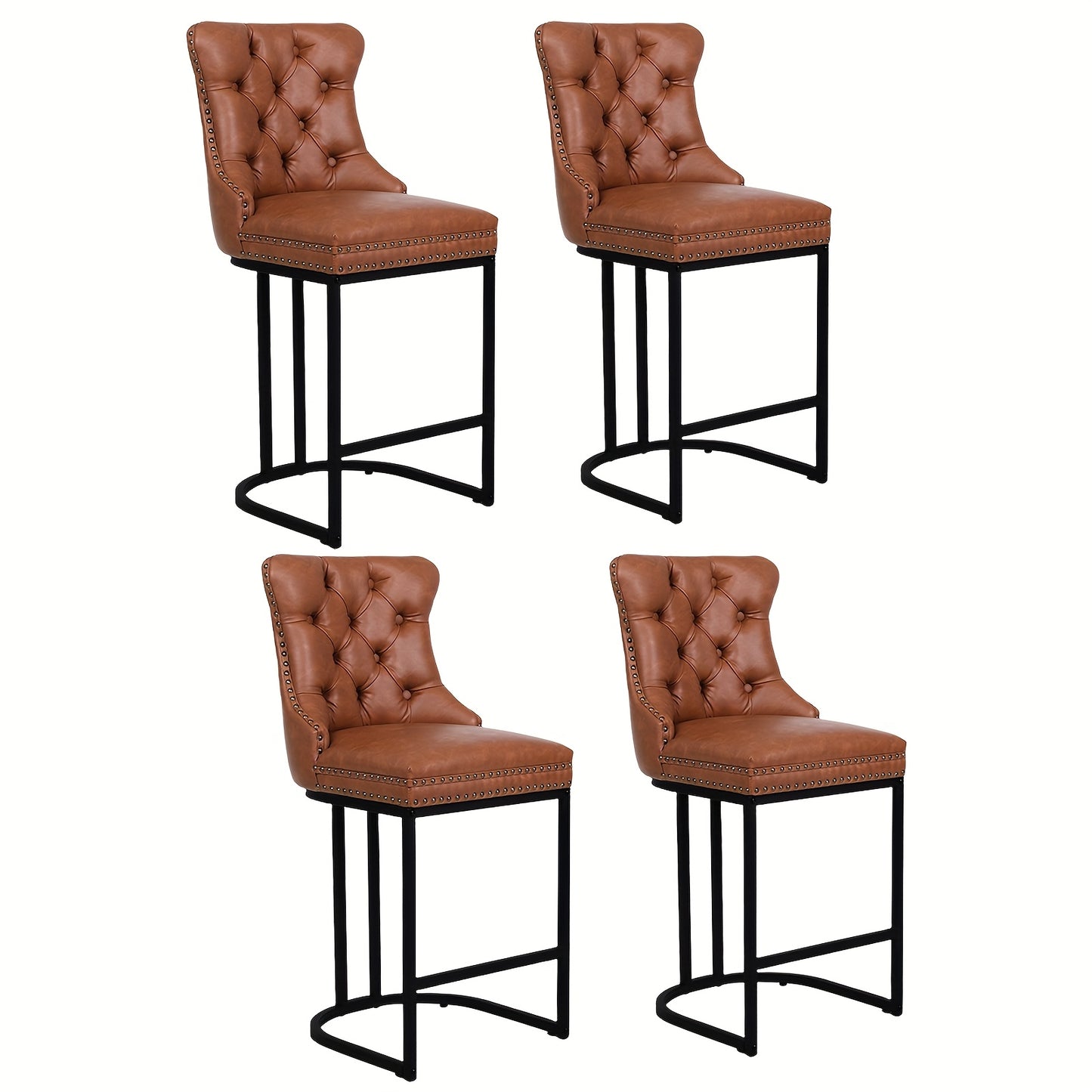 [Modern Bar Stool] 2/3/4pcs Set Modern Bar Stool - Performance Fabric Island Height for Home Kitchen