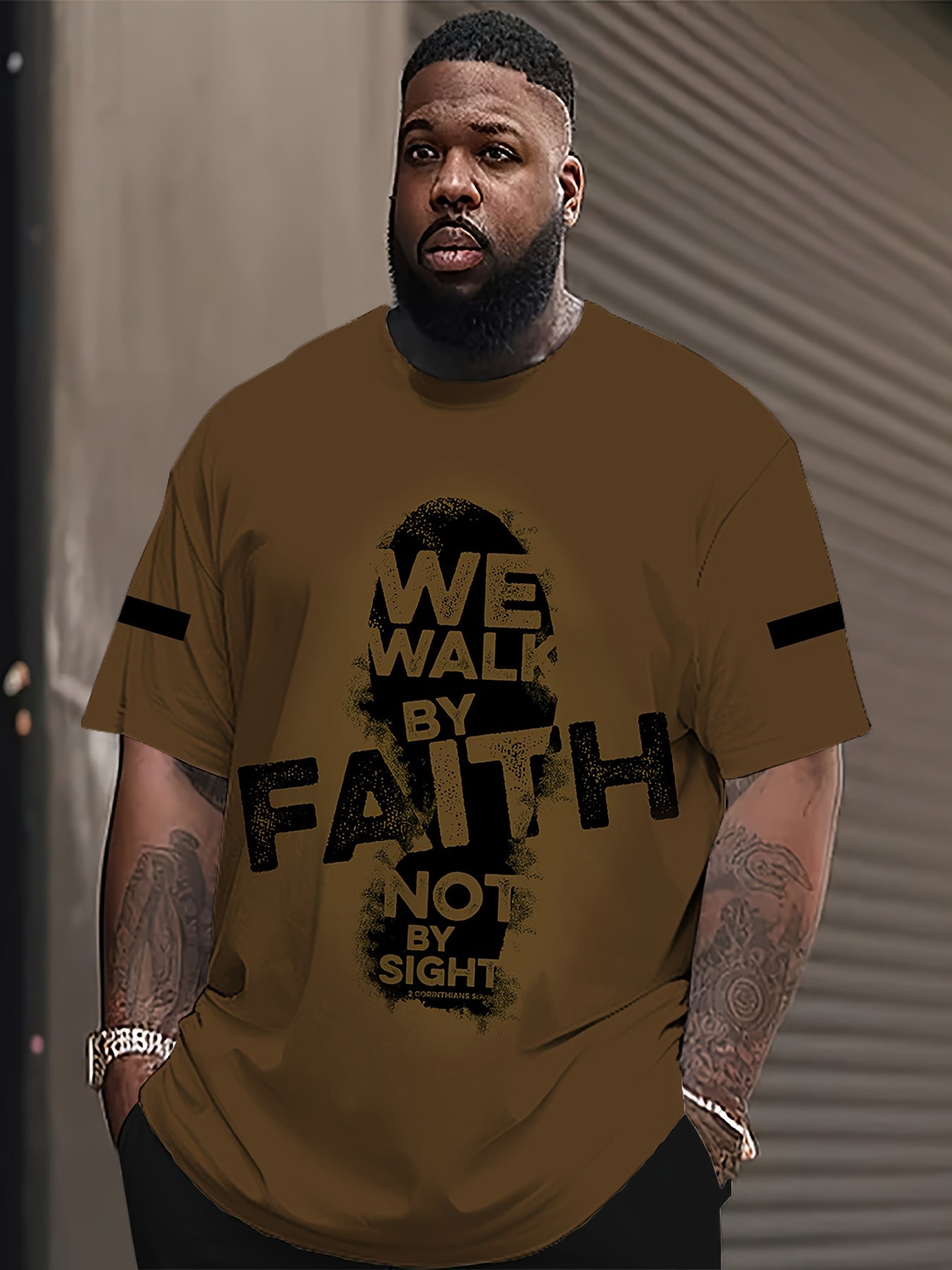 We Act on Faith Not Sight 4 Full Body Print 3D Men's and Women's T-shirts, Sports T-shirts, Faith Shirts, PLUS SIZE