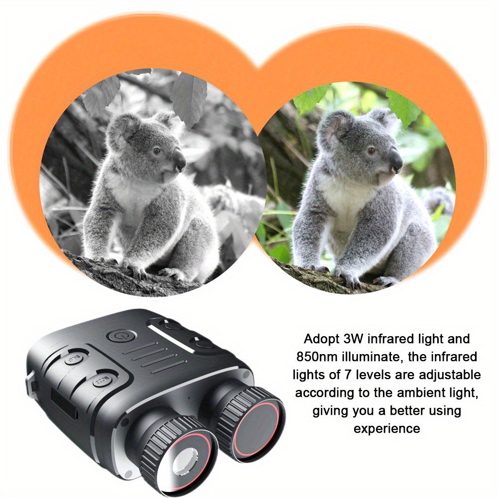 10X Digital Zoom Night Vision Binoculars with Infrared, 2.5K CMOS Sensor, 2.4" Display, 800m Viewing Distance, USB Rechargeable, Ideal for Hunting & Boating - Available in Black, Green, Gray, Binoculars for Hunting