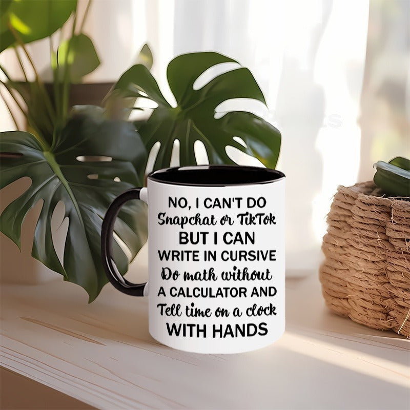 11oz Fun Ceramic Coffee Mug with Humorous Text Design – Perfect for Milk, Tea & More – Ideal Gift for Family, Colleagues, Wife, Sister – Great for Halloween, Christmas, Thanksgiving, Gift Coffee Mug | Bold Font Design |