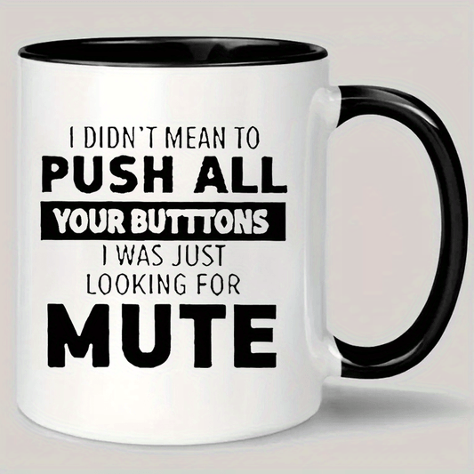 1pc Humorous Ceramic Coffee Mug - Reusable, Insulated, Hand-Wash Only - Ideal for Home & Office Use, Perfect Gift for Men & Women