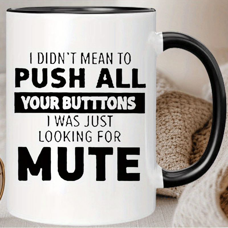 1pc Humorous Ceramic Coffee Mug - Reusable, Insulated, Hand-Wash Only - Ideal for Home & Office Use, Perfect Gift for Men & Women