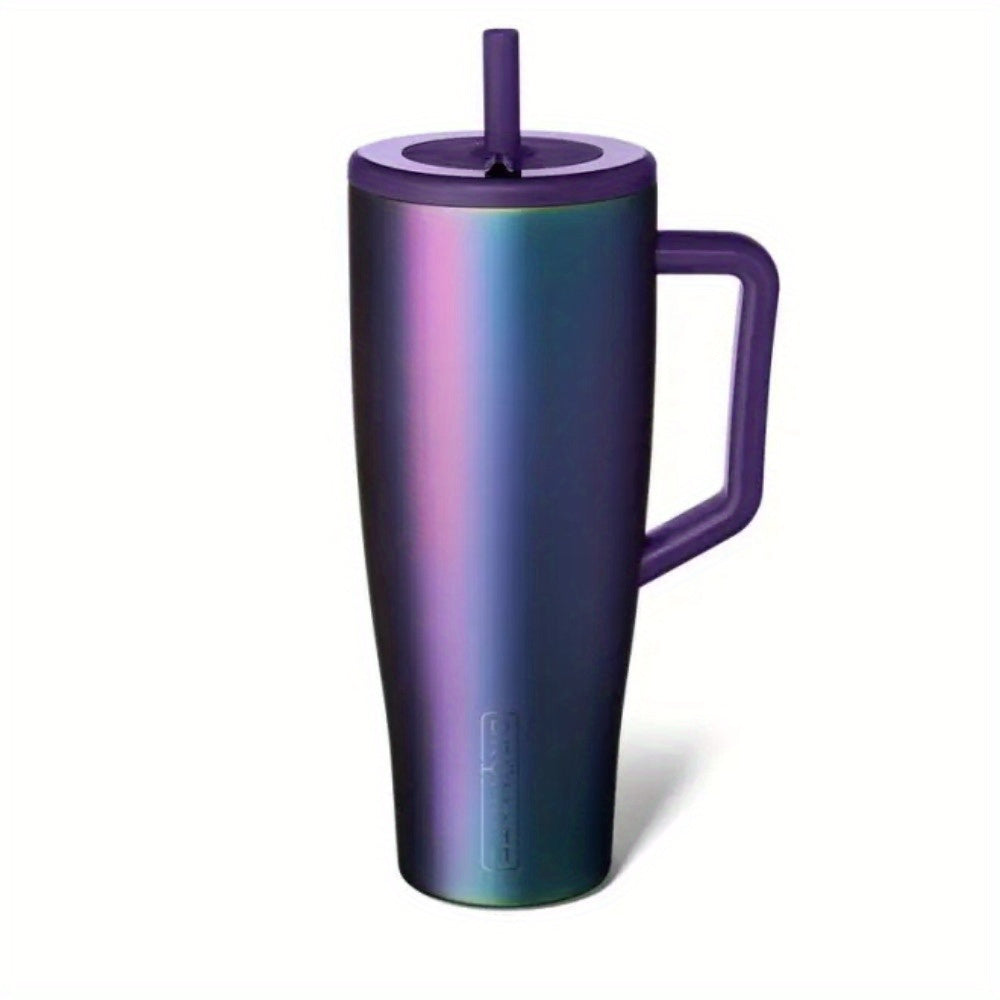 40oz Tumbler with Handle and Straw | 100% Leakproof Insulated Tumbler | Keeps Ice 24+ Hours | Cup Holder Friendly Base