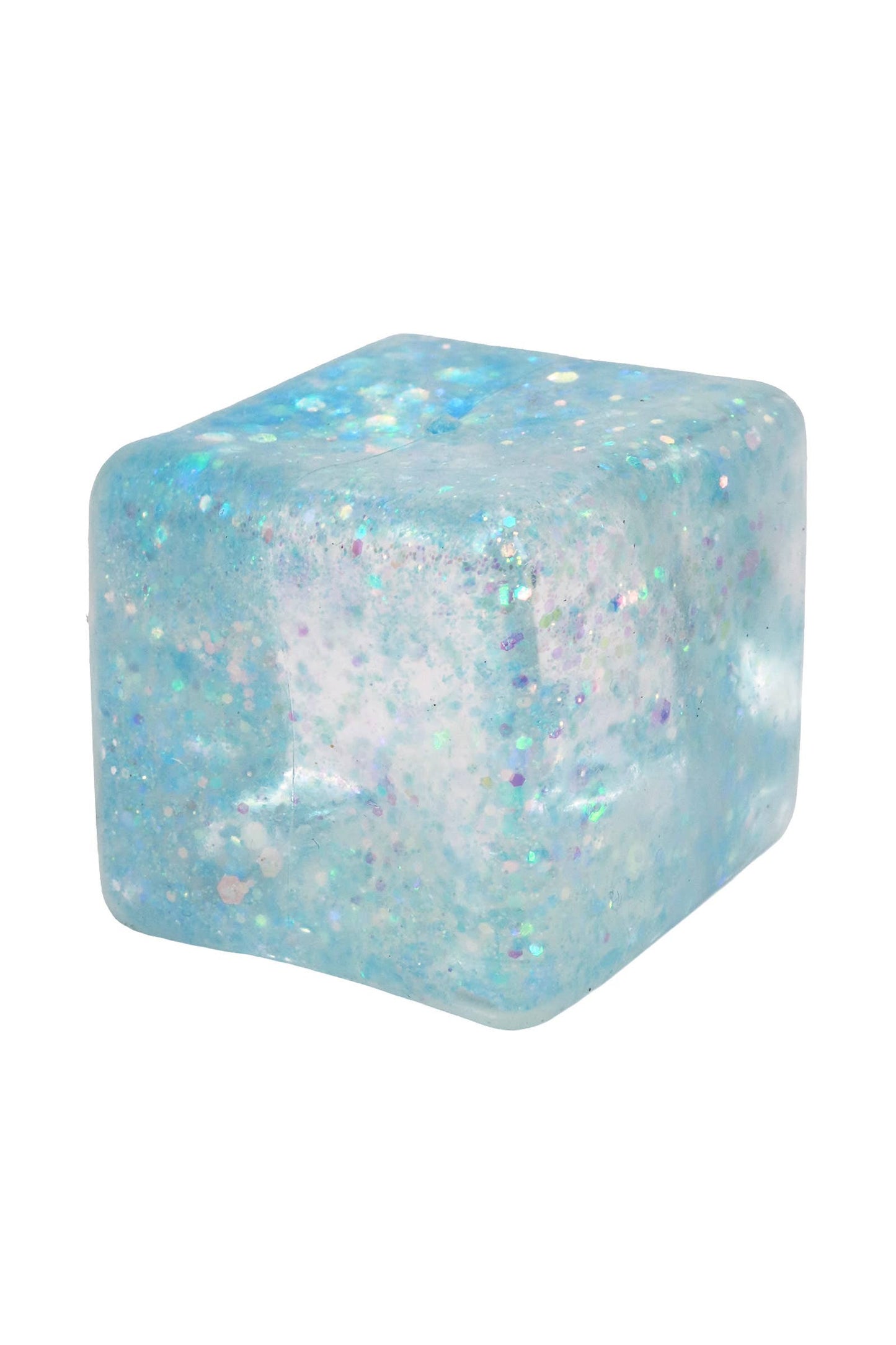 Glitter Cube Squishy (1 Piece) – Putty Filled Sensory Stress Toy
