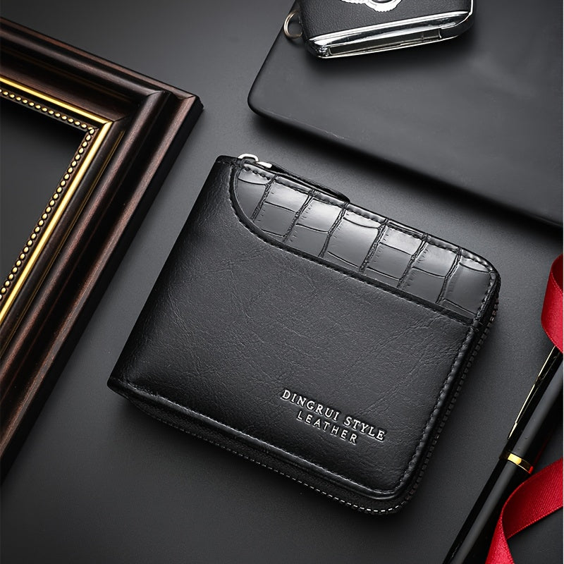 New Men's Wallet, Fashionable Multi-Functional Zipper Design with Multiple Card Slots for Easy Organization and Storage - Perfect Gift for Couples, Father & Son Birthdays or Special Occasions