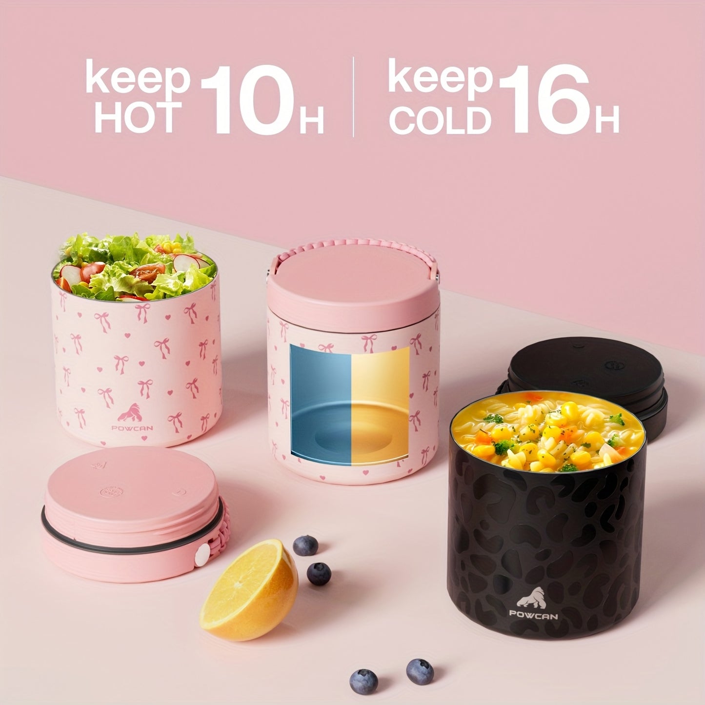 [Paw Print Tumbler] POWCAN 32oz Insulated Stainless Steel Tumbler with Cute Paw Print Design - Pink & Black, Dishwasher Safe, Reusable, Perfect for Coffee, Tea, or Cold Drinks, Coffee Travel Mug