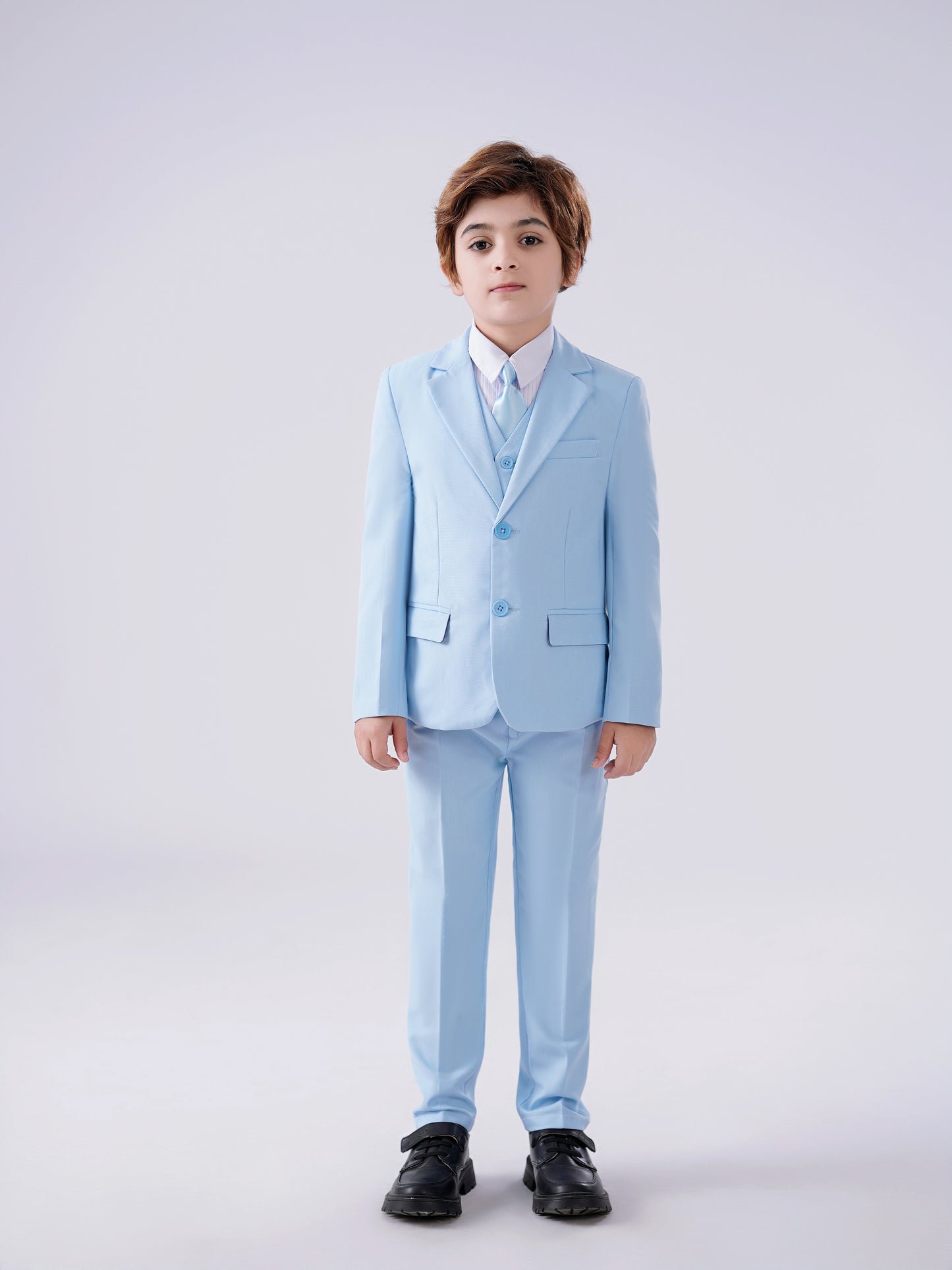 Boys Suit Two Piece Set Formal Banquet Graduation Evening Party Performance School Uniform Birthday Party Wedding Teens Dress for Boy Kids Tuxedo Jacket Blazer Pants Suit Size 2-16Y Back to School Season