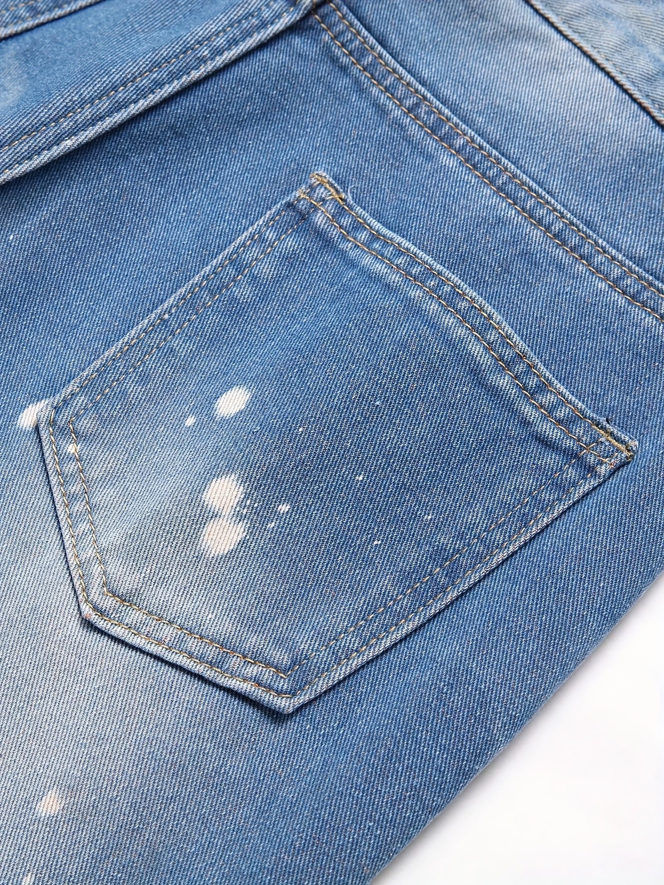 's & 's Youth Light Blue Distressed Denim Jeans - Heavy-Wash Light Blue with Orange Accents, Slim-Fit Straight Leg Pants with Frayed Hem & Belt Loop Closure, Machine Washable All-Season Casual Jeans for Teens & Young Adults (