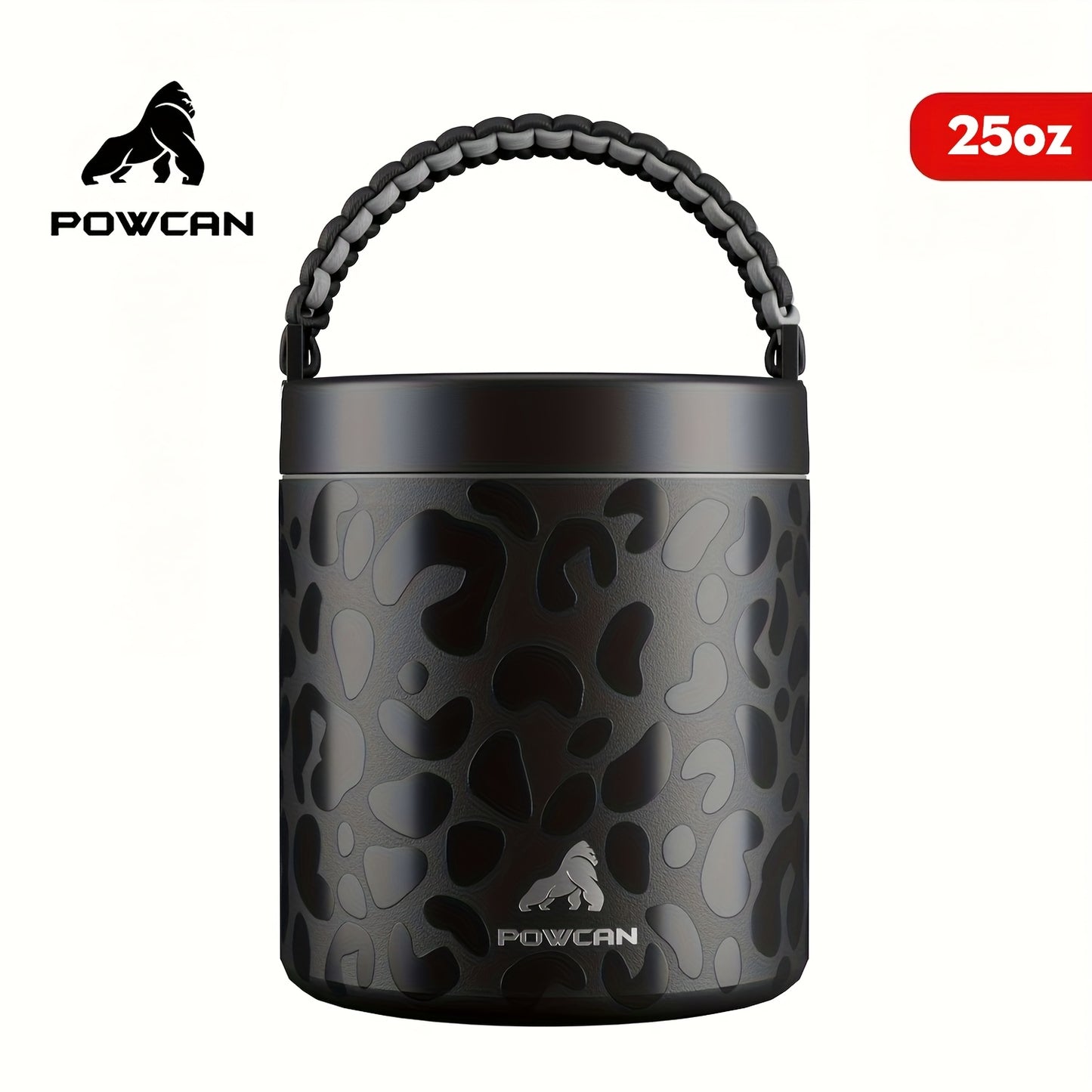[Paw Print Tumbler] POWCAN 32oz Insulated Stainless Steel Tumbler with Cute Paw Print Design - Pink & Black, Dishwasher Safe, Reusable, Perfect for Coffee, Tea, or Cold Drinks, Coffee Travel Mug