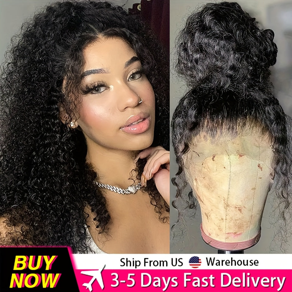 200 Density 360 Full Lace Front Human Hair Wig - 20/22/24 Inch Water Wave Curly Wig with Natural Look for Valentine's Day & Spring Festival, Unisex Design for All Ethnicities, Versatile Hair Wig | Side Part Wig | Wig Accessor