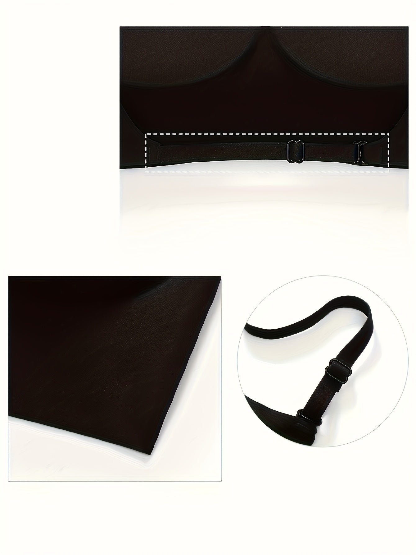 3pcs Ladies' Sexy Backless Gathering Bra