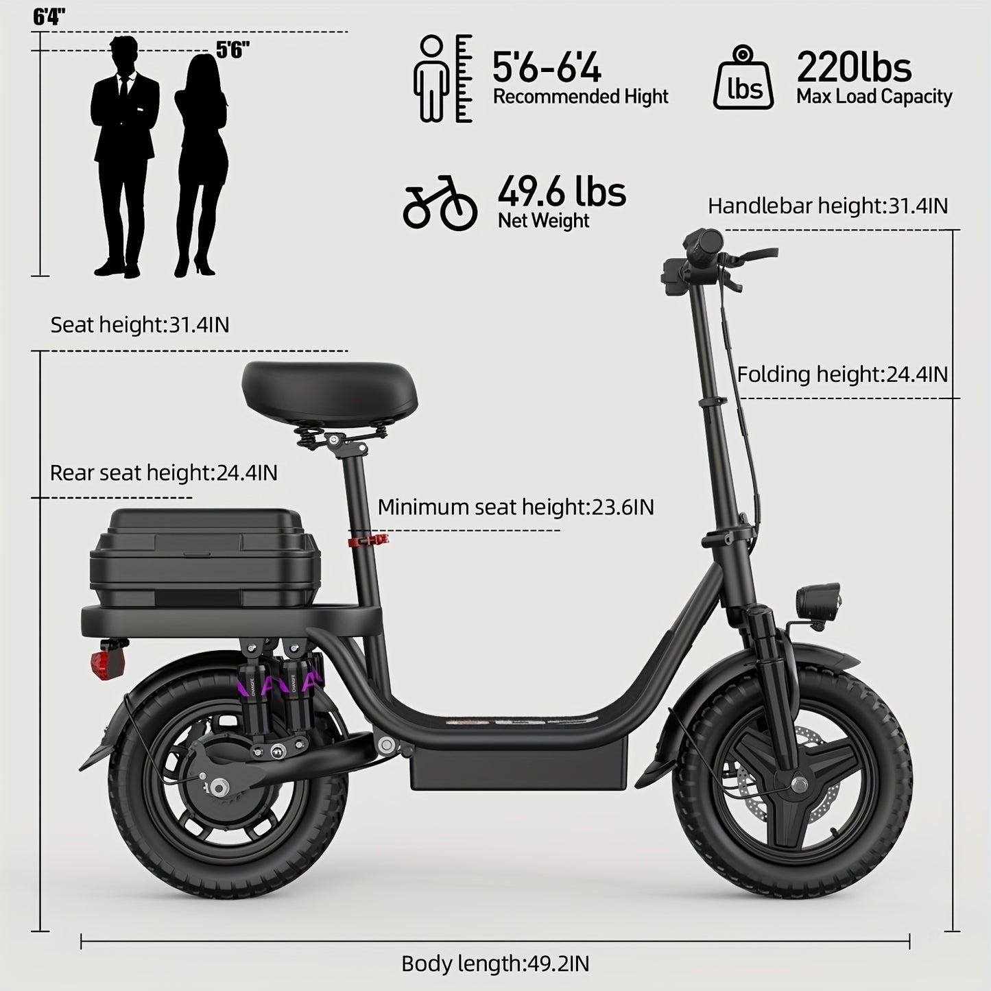 740W Electric Scooter for Adults with Seat - 25-Mile Range, 20Mph Top Speed, Foldable Design, 10" Shock Absorption, 14" High Quality Tires & Dual Disc Brakes - Carbon Steel Frame, Dual Power Source (Battery/US Plug) - Ideal f