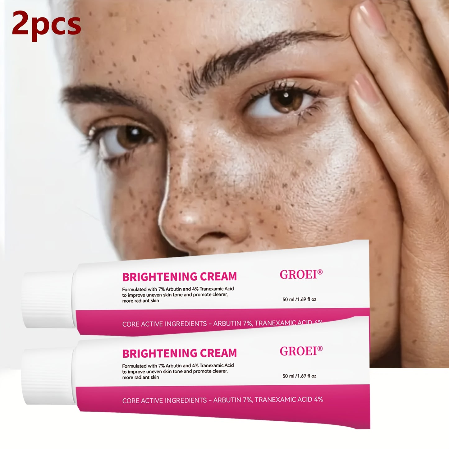 [Radiance Cream] 2pcs Radiance Cream with 7% Arbutin & 4% - Hypoallergenic, Spot-reducing Moisturizer for All Types, Evens Tone, Boosts Radiance, Complexion Care Products